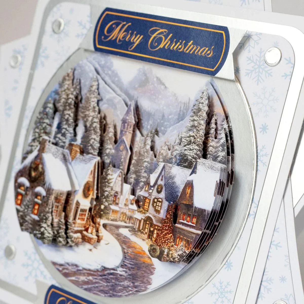 Découpage découpé à la matrice – Boule de Noël Village (paquet de 3)