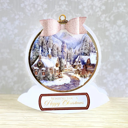 Découpage découpé à la matrice – Boule de Noël Village (paquet de 3)