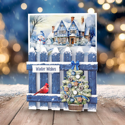 Katy Sue Die Cut Decoupage – Christmas Floral Embellishments, Winter (pack of 3)