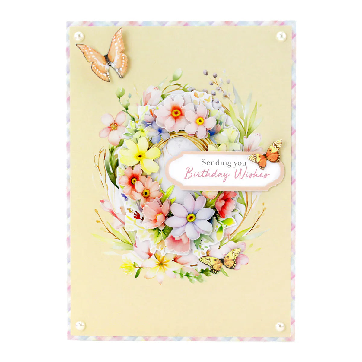 Découpage découpé à la presse - Animaux de Pâques et fleurs printanières (lot de 12)