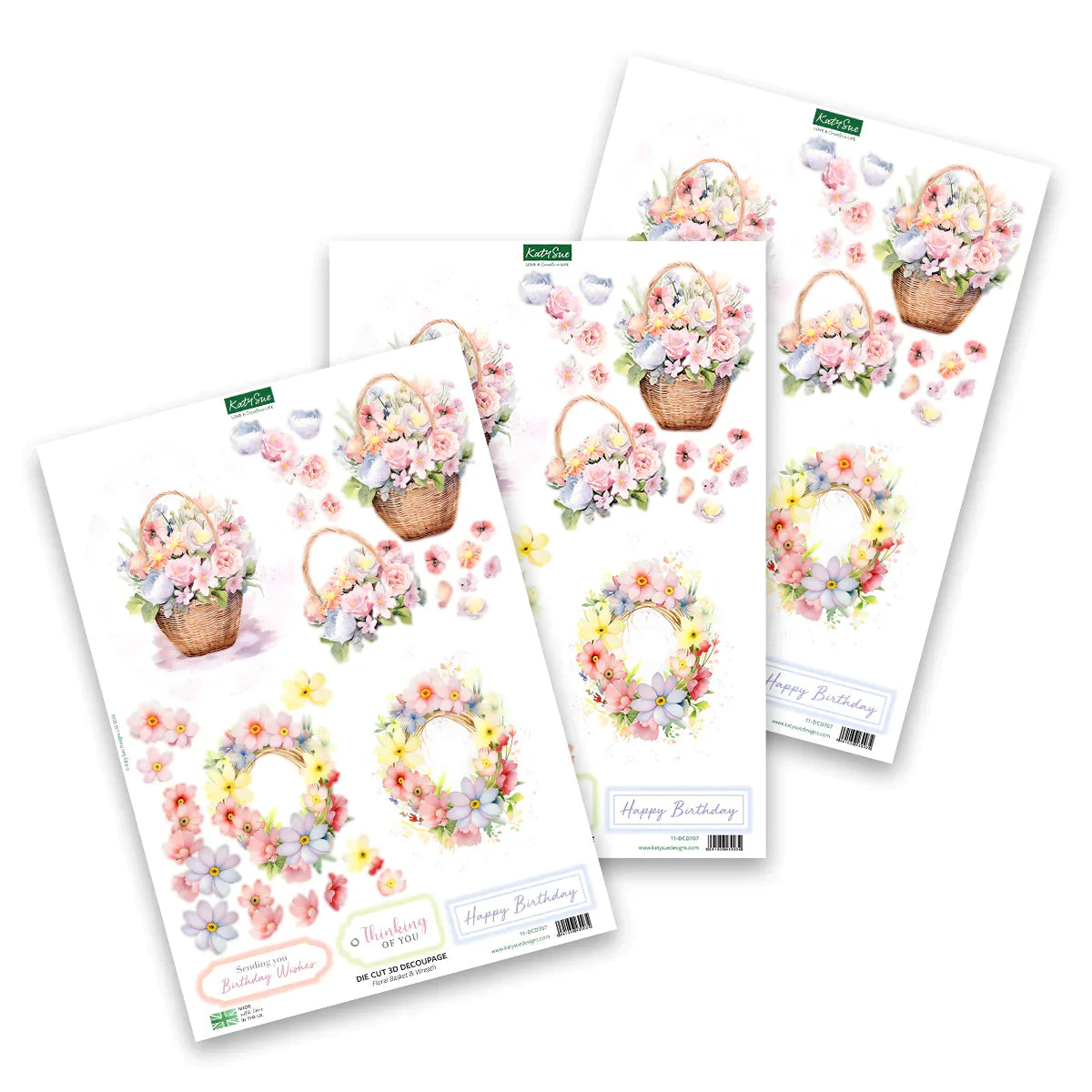 Découpage découpé à la presse - Animaux de Pâques et fleurs printanières (lot de 12)