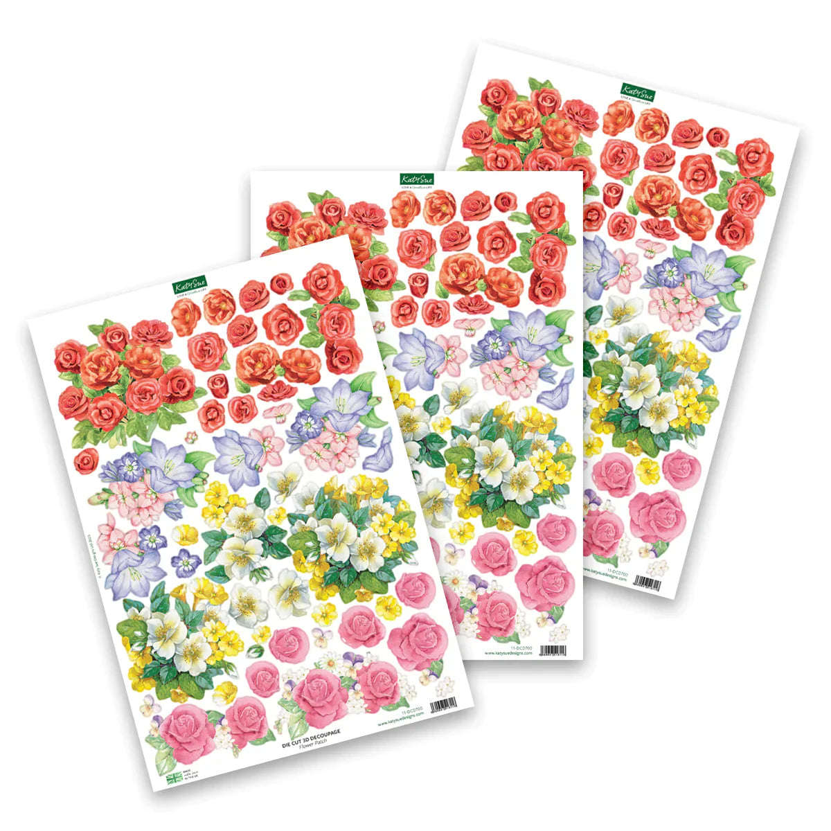 Découpage découpé à la presse - Animaux de Pâques et fleurs printanières (lot de 12)