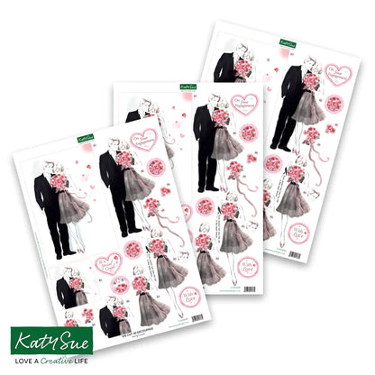 Découpage prédécoupé – Romantisme et Mariages (Paquet de 12)