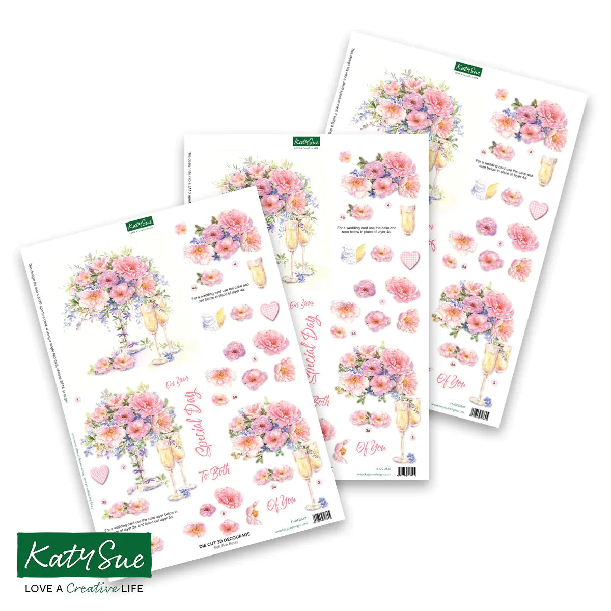 Découpage prédécoupé – Romantisme et Mariages (Paquet de 12)