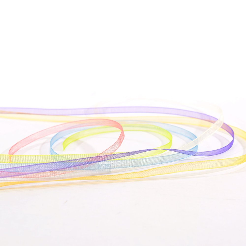 Vaessen Creative Ruban Organza 6 Couleurs 3mmx2m Printemps