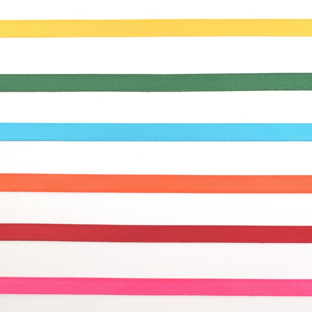 Vaessen Creative Ruban en Satin 6 Couleurs 6mmx2m Été