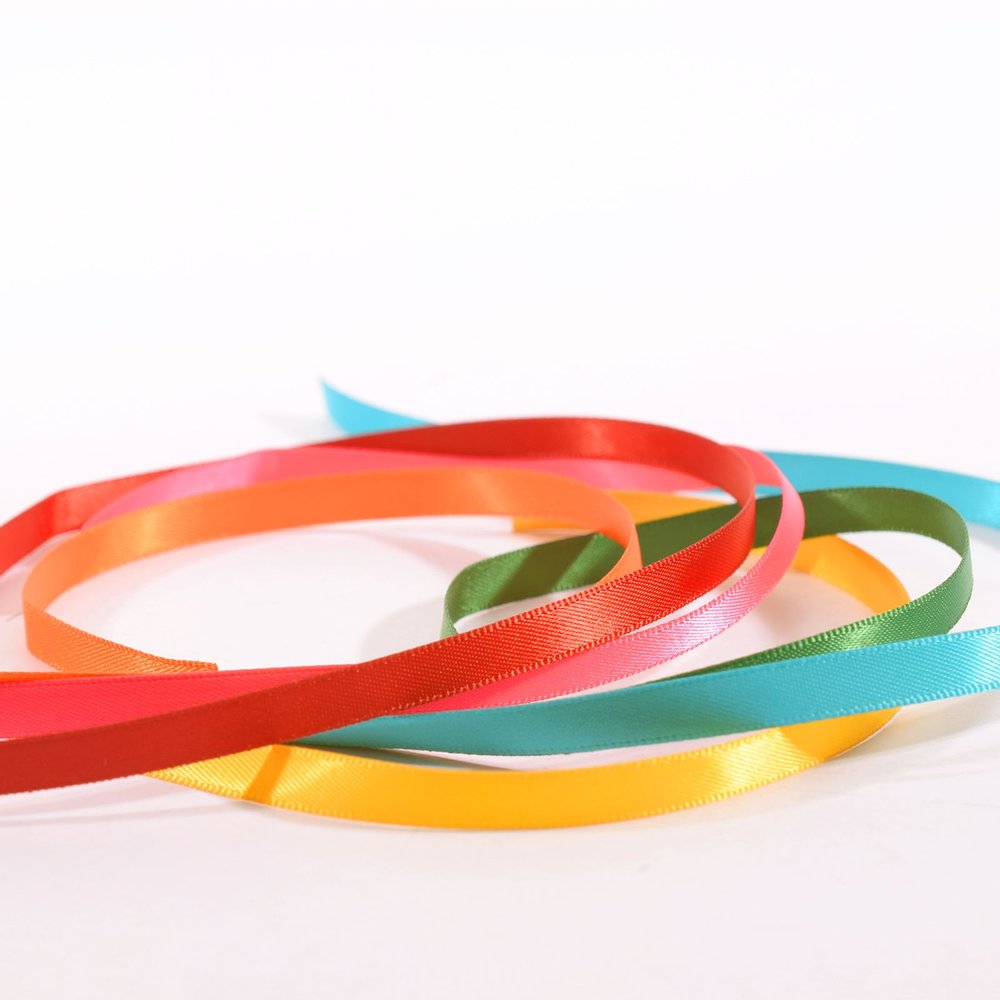 Vaessen Creative Ruban en Satin 6 Couleurs 6mmx2m Été