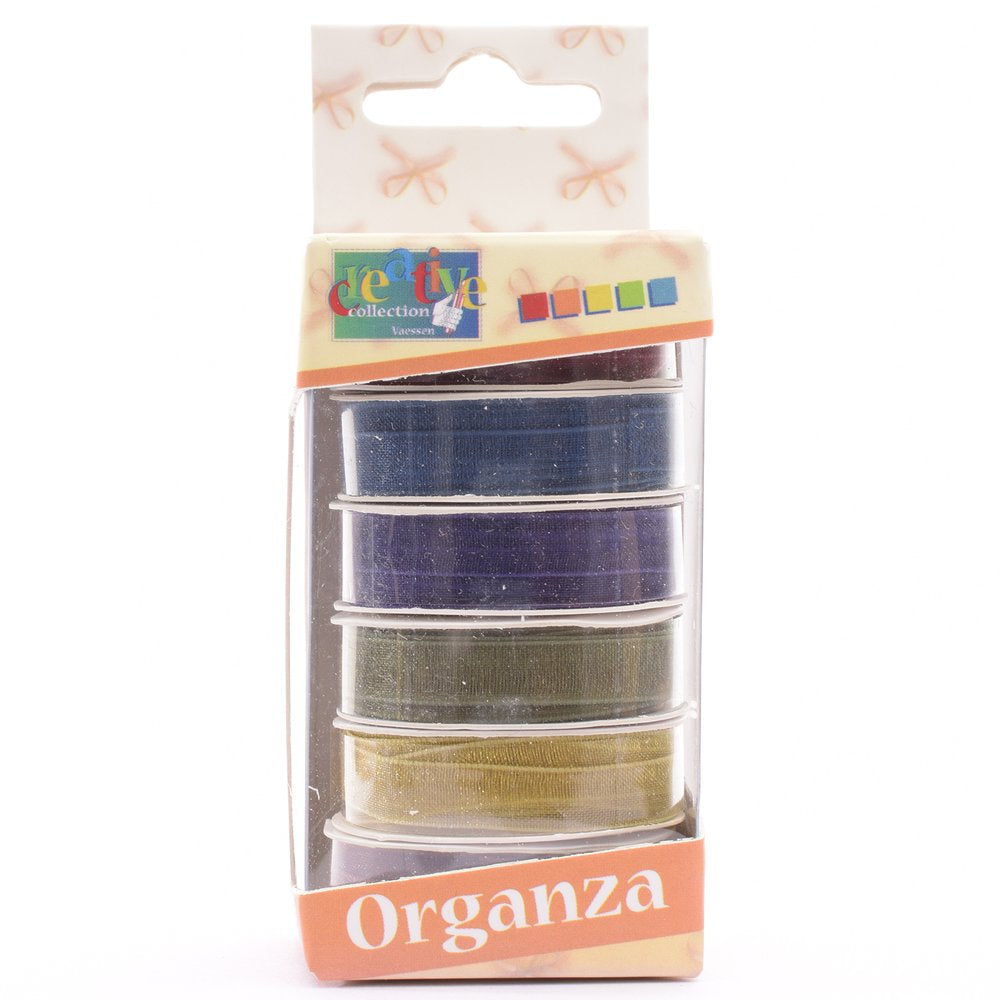 Vaessen Creative Ruban Organza 6 Couleurs 6mmx2m Automne
