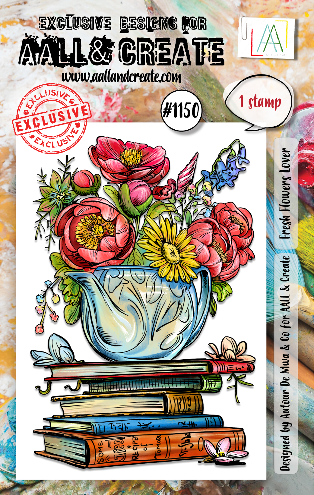 AALL & Create - Set de tampons A7 - Amoureux des fleurs fraîches