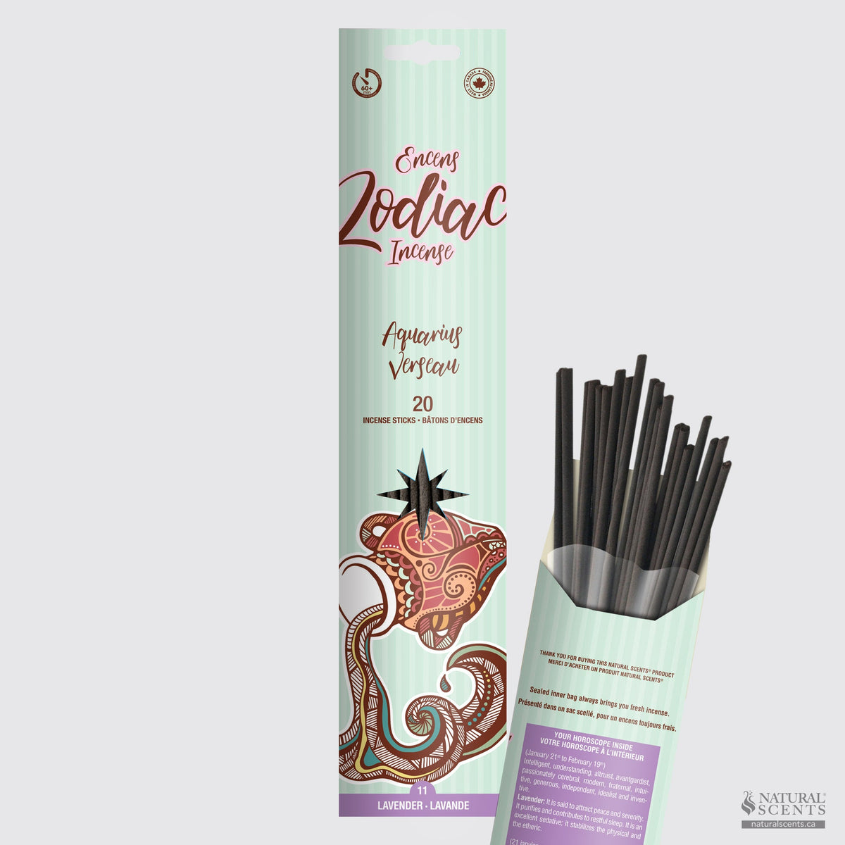 Bâtonnets d'encens Verseau n° 11 Zodiaque
