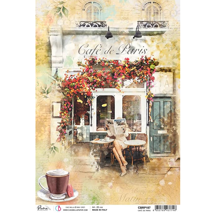 Ciao Bella Papier de Riz A4 Café De Paris