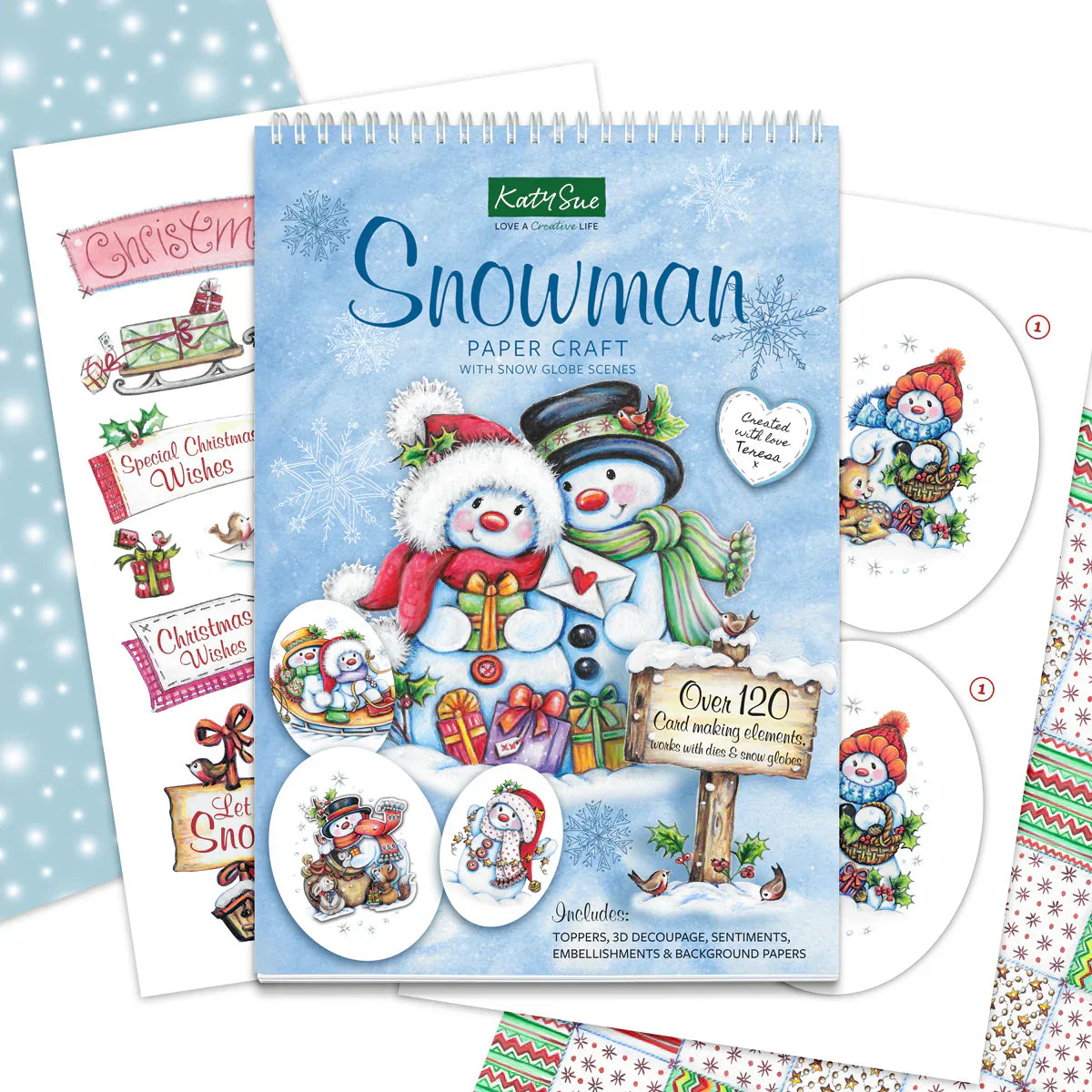 Bloc de papier bricolage Bonhomme de neige