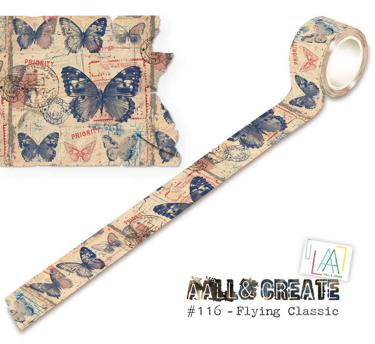 AALL and Create - Rouleau de Washi Tape 25mmx10m - Flying Classic
