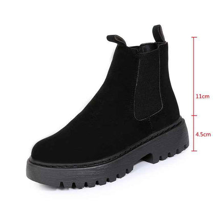 Women's Fashion Ankle Boots – Classic PU Leather Martin Boots with Casual Style