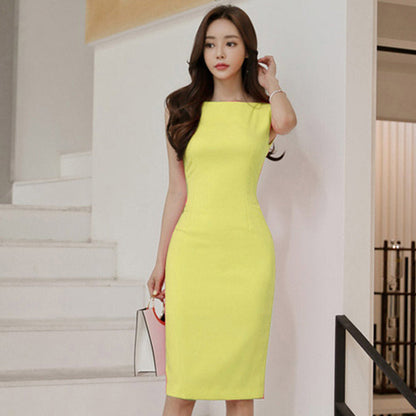Women's Summer Office Dress | Sleeveless Knee-Length Sheath Dress