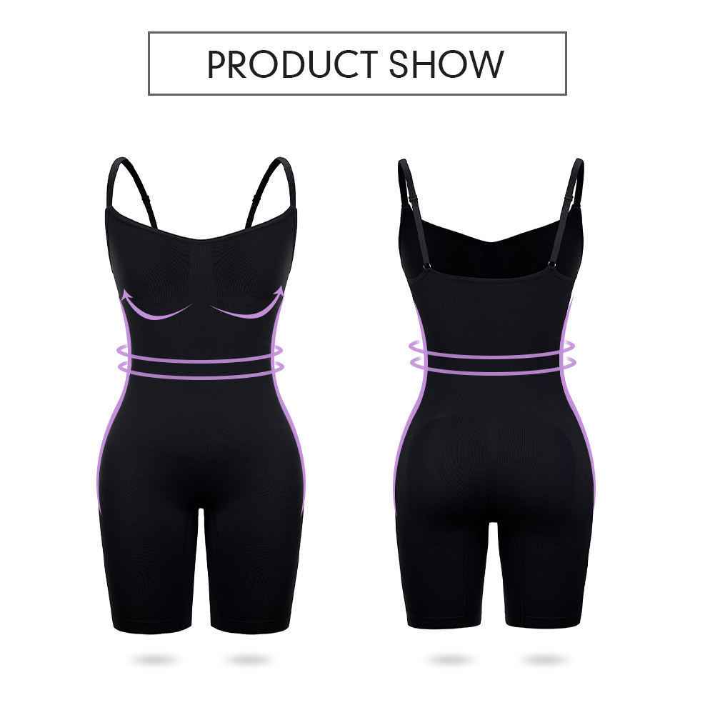Everyday Snatched Waist Cami Shaper,Open Crotch Design,No-Roll Flat Leg Shapewear-Ultimate Tummy Control & Booty Lift Bodysuit For Women
