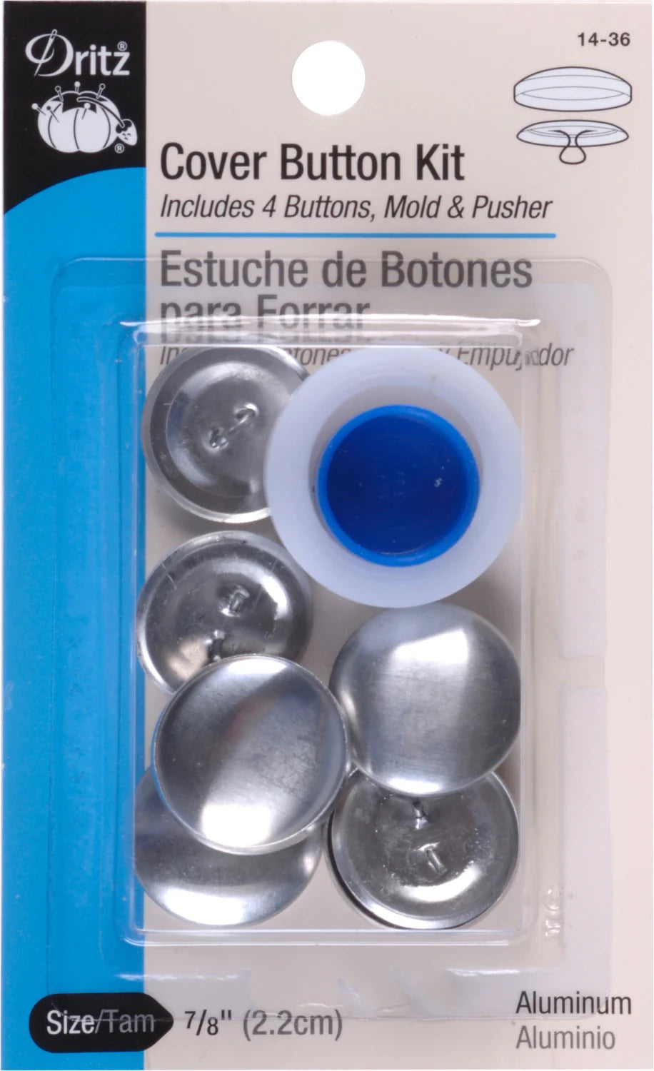 Kit de boutons à recouvrir Dritz 22 mm