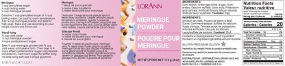 Meringue Powder - LorAnn - 4 oz - Canadian Distribution - Ships Free Within Canada on Orders Above CAD $199