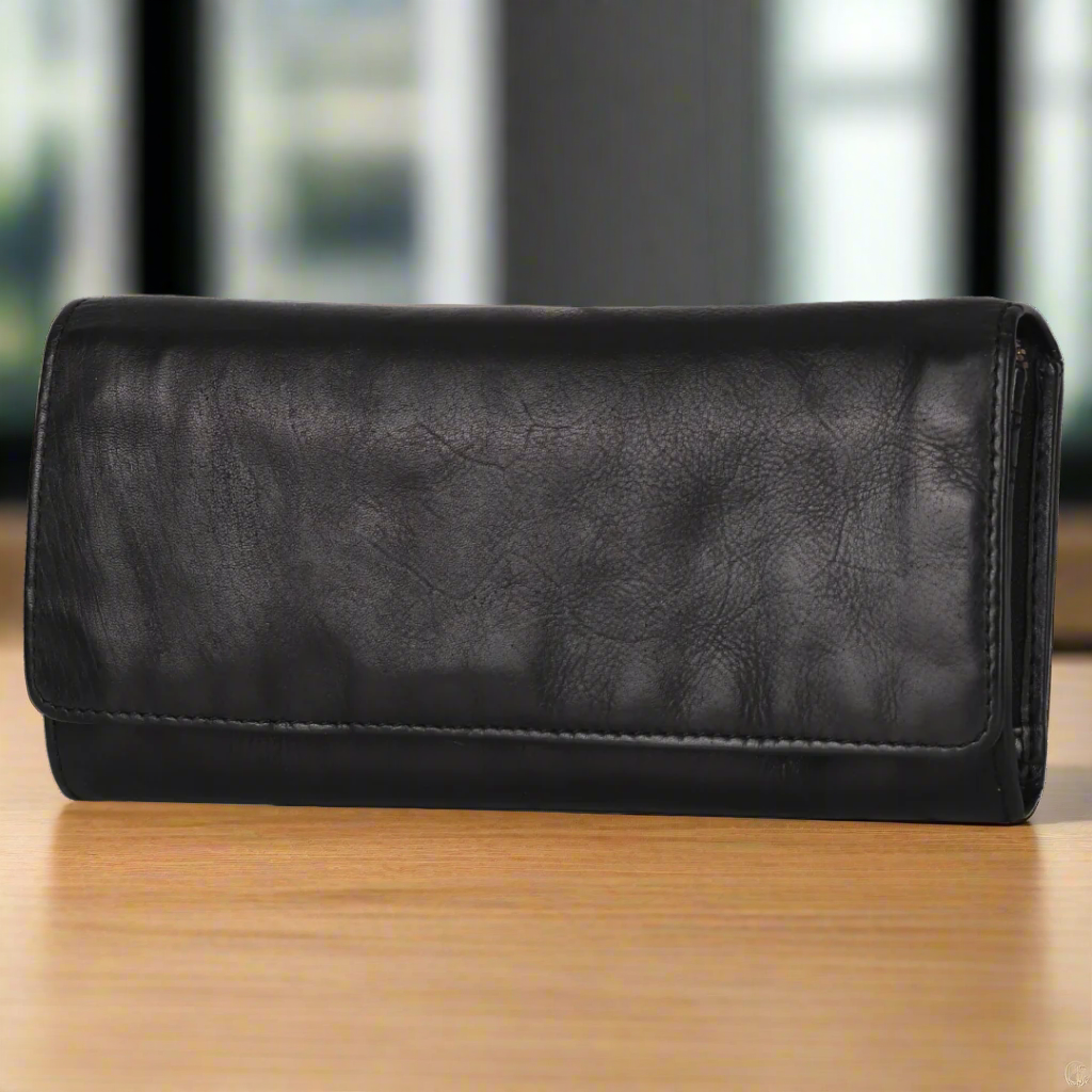 Portefeuille pochette en cuir pour femme MET