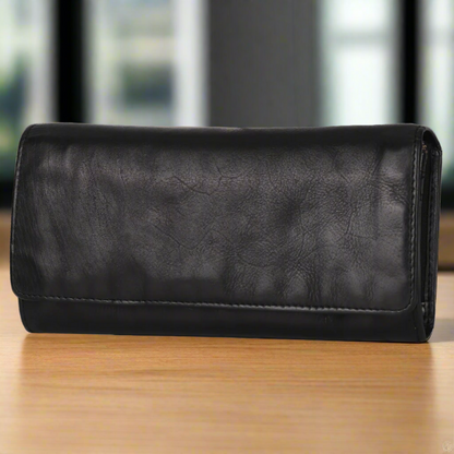 Portefeuille pochette en cuir pour femme MET