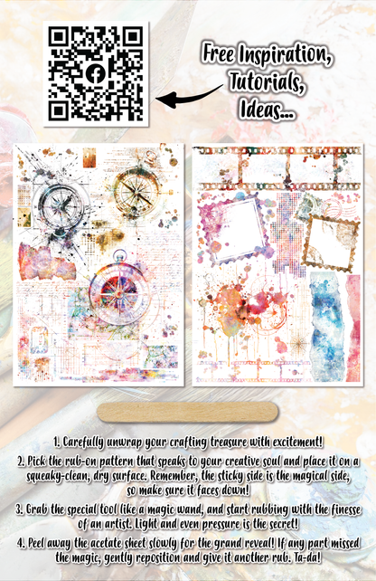 AALL and Create - A5 Rub-Ons - Directional Strokes