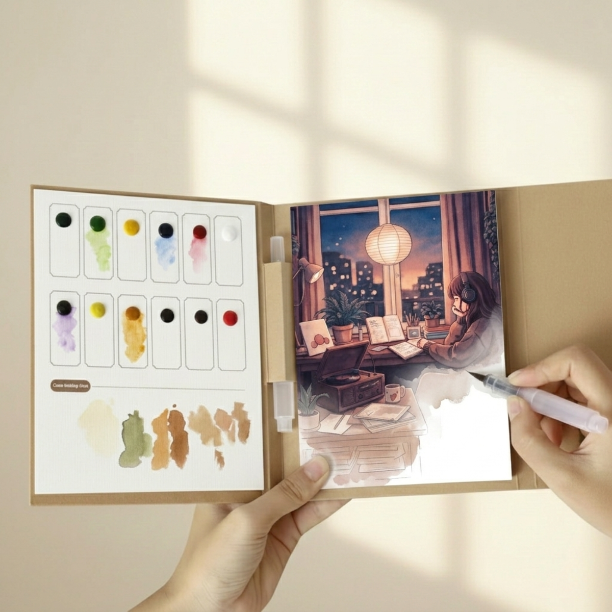 Watercolor Painting Cards Kit - Lo-Fi