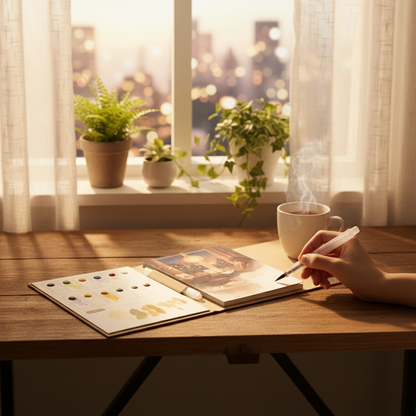 Watercolor Painting Cards Kit - Lo-Fi