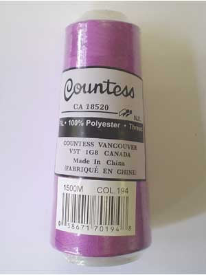Fil surjeteuse Countess, polyester, 40/2, 1500M
