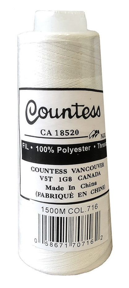 Fil surjeteuse Countess, polyester, 40/2, 1500M