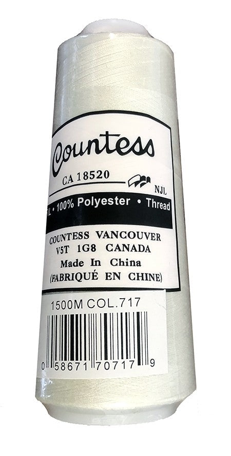 Fil surjeteuse Countess, polyester, 40/2, 1500M
