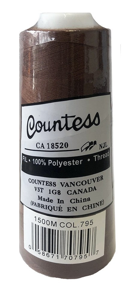 Fil surjeteuse Countess, polyester, 40/2, 1500M