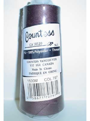 Fil surjeteuse Countess, polyester, 40/2, 1500M