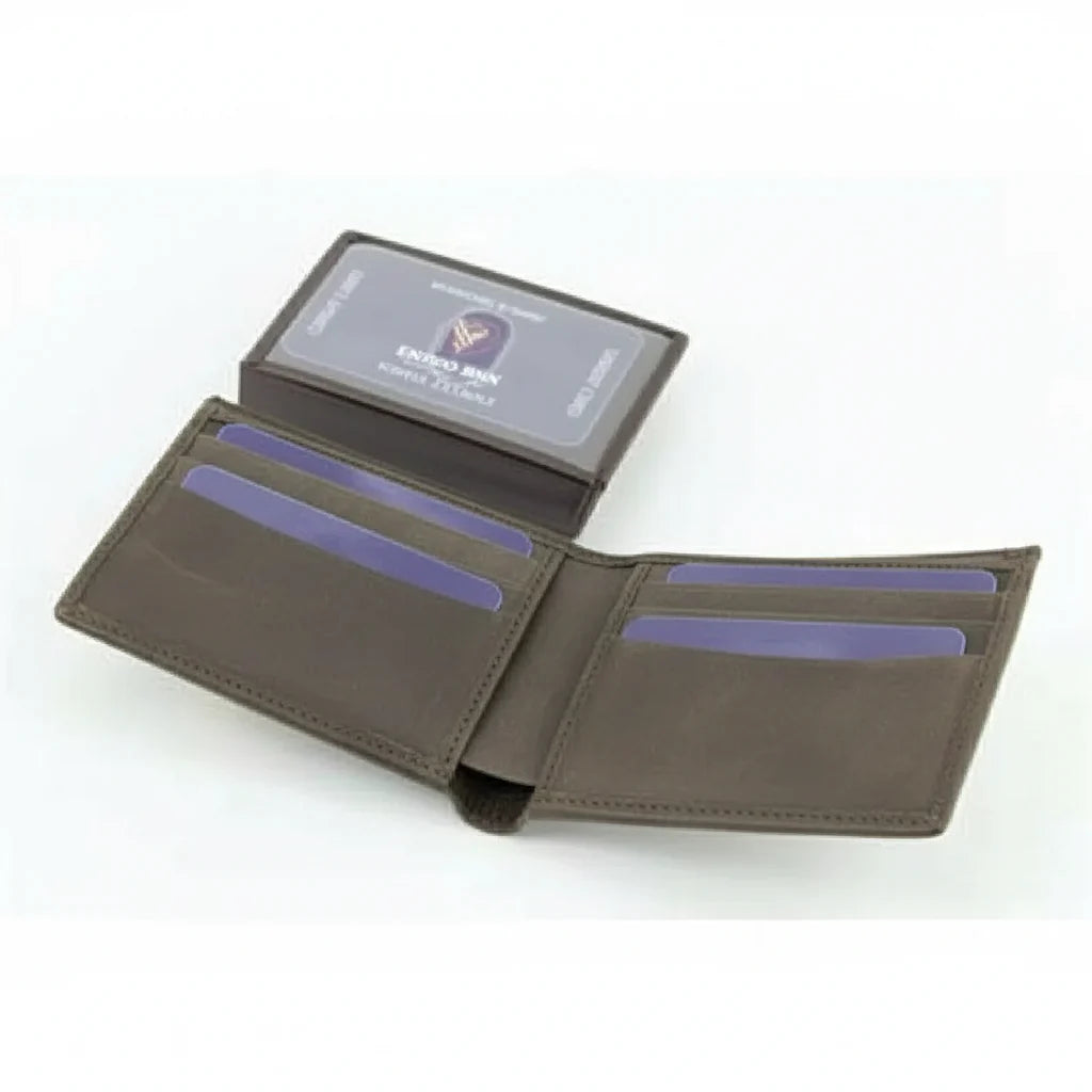 Portefeuille pour homme avec volet latéral gauche et protection RFID