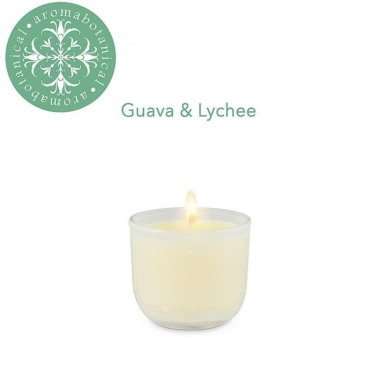 Mini bougie Goyave Litchi au parfum exotique par Aromabotanical