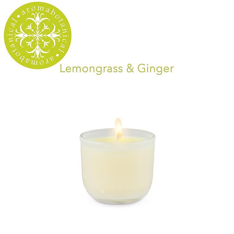 Mini Lemongrass & Ginger Candle with Soothing Scent by Aromabotanical