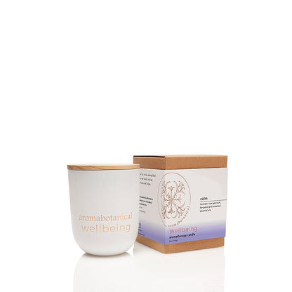 Small Calm Candle with Lavender & Bergamot for Serenity by Aromabotanical