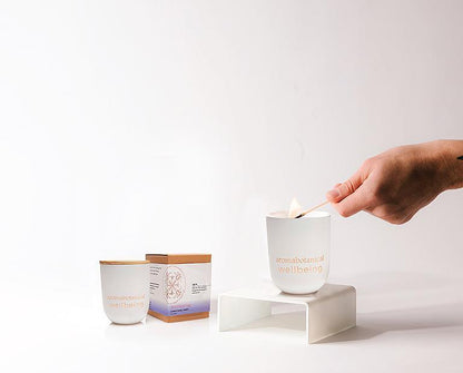 Small Calm Candle with Lavender & Bergamot for Serenity by Aromabotanical