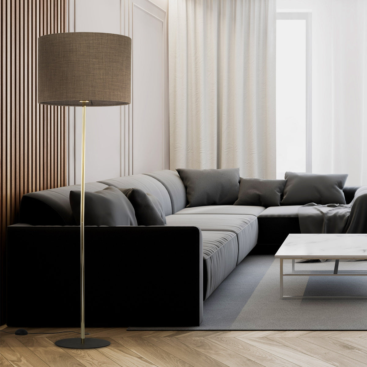 Lampadaire moderne marron UMBERTO