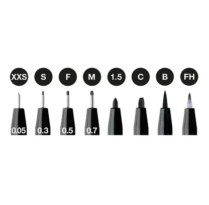 Faber-Castell - Stylo PITT Artist Pen - Étui de 8 noirs