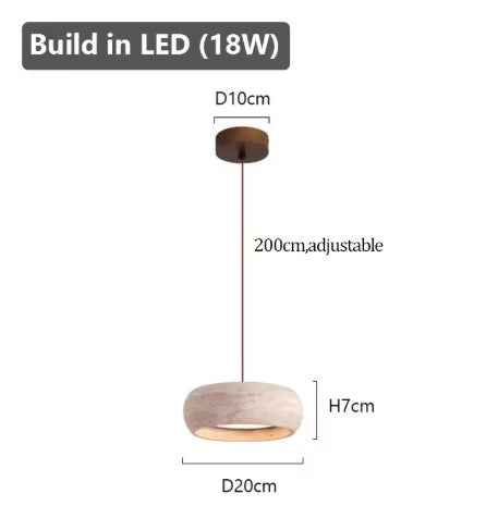 Wabi-Sabi Pendant Light – Minimalist Vintage Bedroom Bedside Hanging Lamp