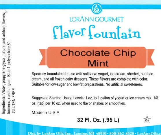 Saveur pépites de chocolat à la menthe - 4 oz. - 32 oz. - Saveurs de crème glacée et de boissons - Huiles LorAnn - Distribution canadienne - Livraison gratuite au Canada pour les commandes de plus de 199 CAD