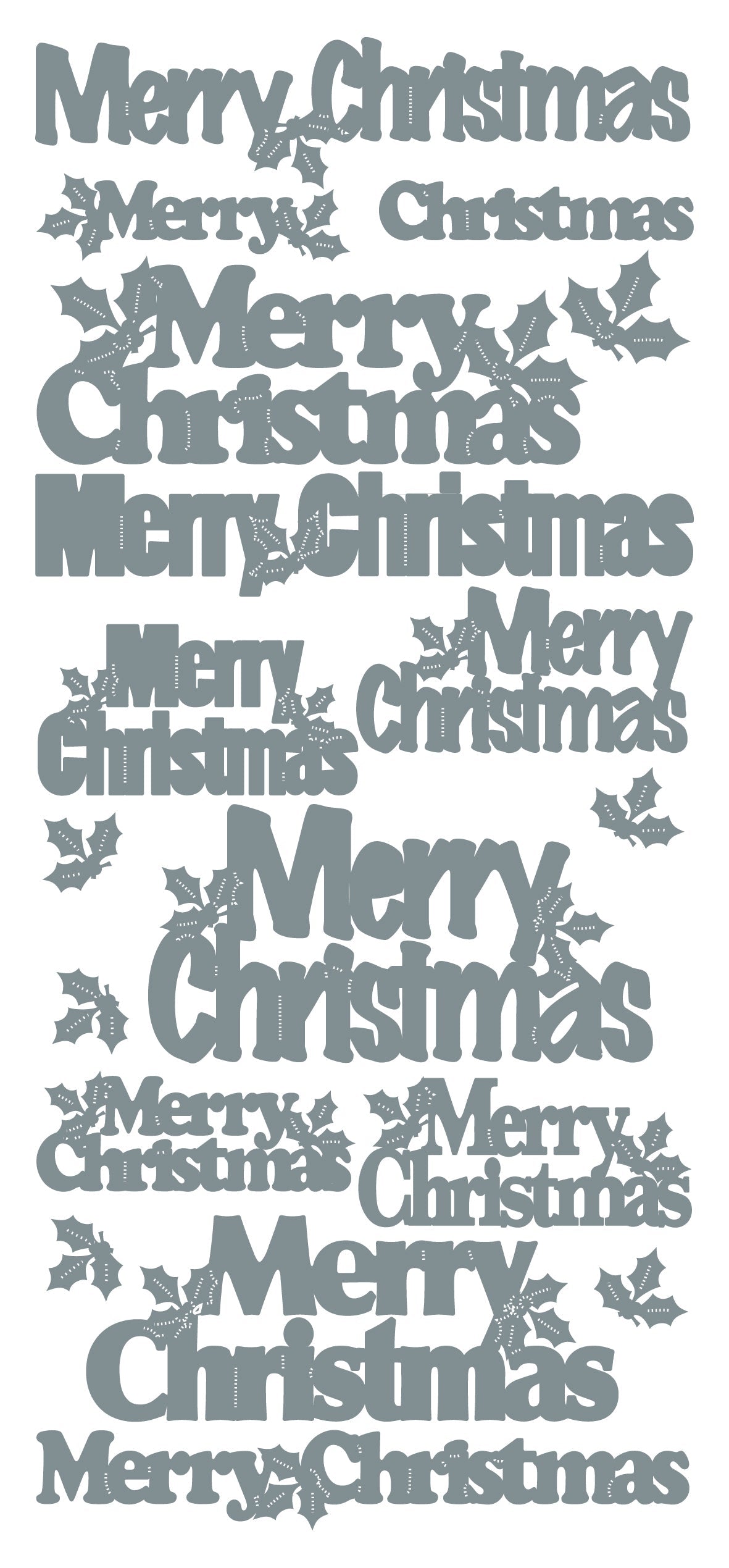 Autocollants décollables Joyeux Noël, tailles assorties