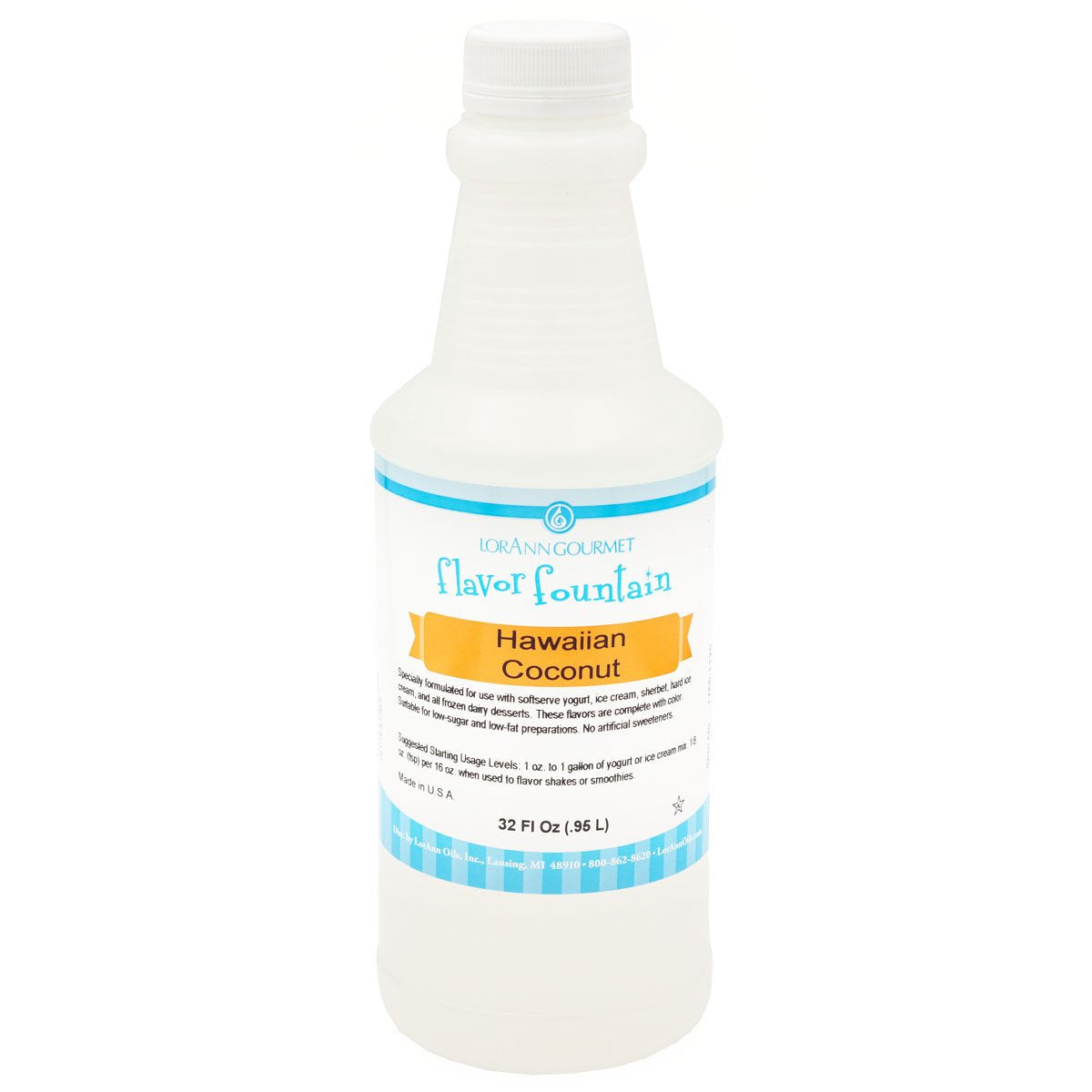Arôme de noix de coco hawaïenne - 4 oz. - 32 oz. - Arômes pour crème glacée et boissons - LorAnn Oils - Distribution canadienne - Livraison gratuite au Canada pour les commandes de plus de 199 CAD
