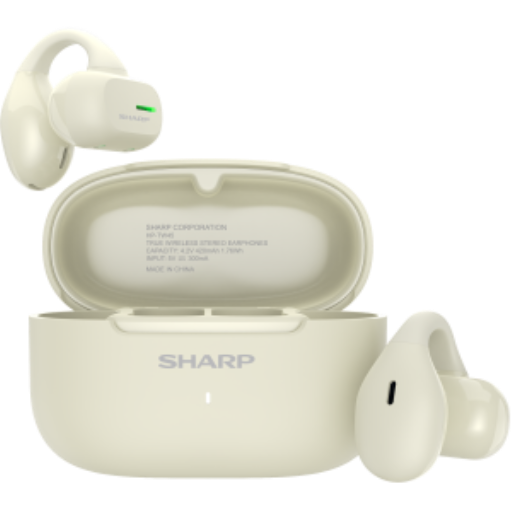 Écouteurs sans fil intra-auriculaires Sharp HP-TW45 Open-Ear – Maintien sûr, résistance à l'eau IPX4