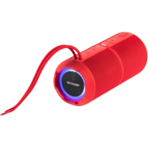 SHARP Canada GX-BT290-RD Portable Bluetooth Speaker – 32W IP67 Waterproof & Dustproof, Red