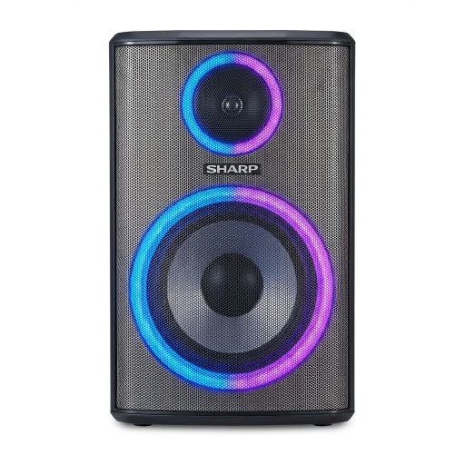 SHARP Canada PS-955 Premium Portable Party Speaker – 60W RMS High-Power Audio with Karaoke & Light Show