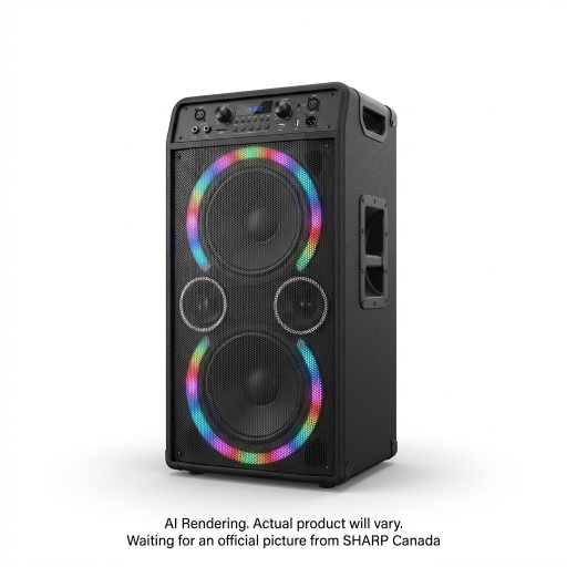 SHARP Canada CBOX-DHBPRO8CB 3-Way High-Performance Speaker System – Integrated Tripod Mount