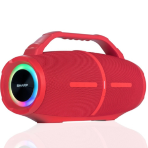 Sharp GX-BT490-RD Portable Bluetooth Boombox Speaker – 60W RMS, IP67 Waterproof, Red