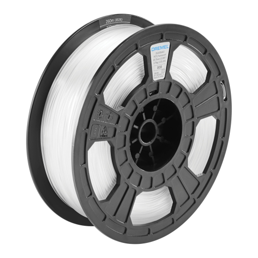 Bobine de filament 3D PETG, 1,75 mm de diamètre, translucide 0,75 kg