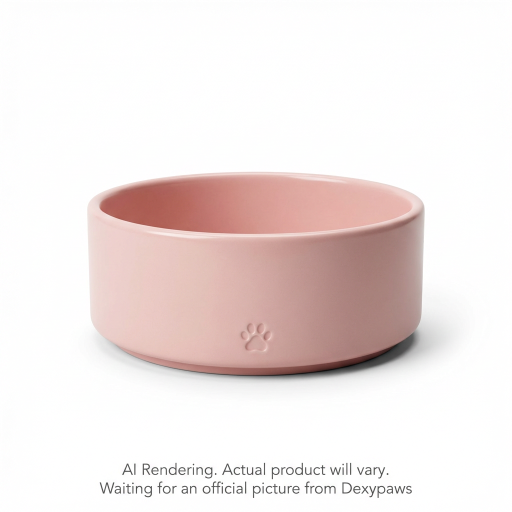 Gamelle pour chien en céramique rose poudré – 16 cm